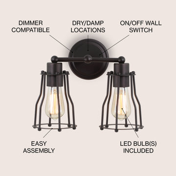 Evelyn Metal Vanity Light